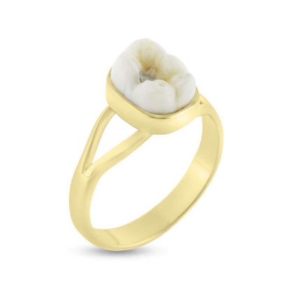 Billede af Tandring 1 kindtand (gl. ring bruges) 14 kt