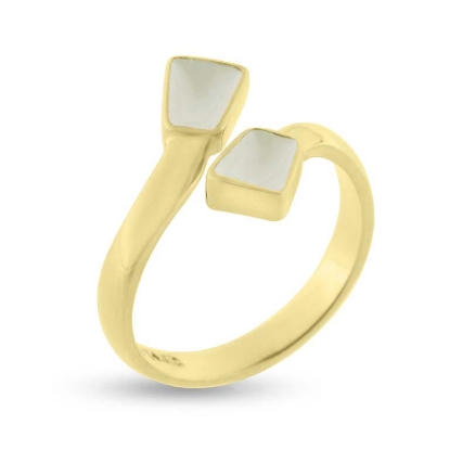 Billede af Tand ring, 2 tænder, 14 kt. facon 4,4 gr