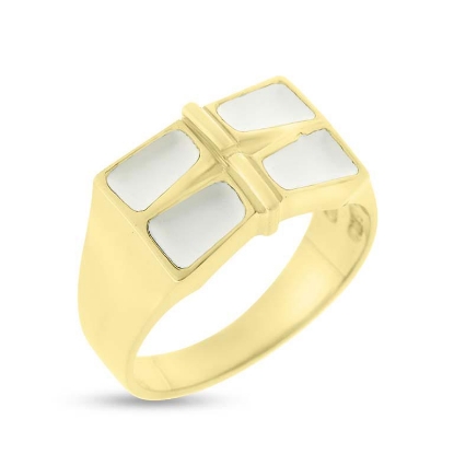 Billede af Tand ring m. 4 tænder 8 kt