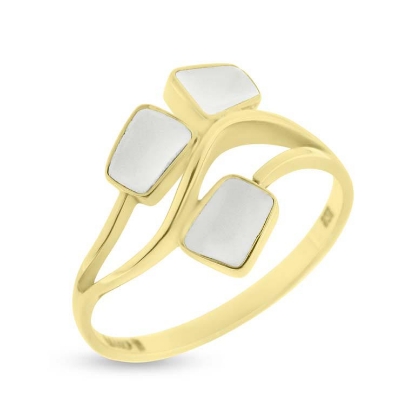 Billede af Tand ring 8 kt. m. 3 tænder