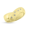 Billede af Ring "Massive Hug" m. 5 x 0,01 w/vs brillanter 14 karat guld