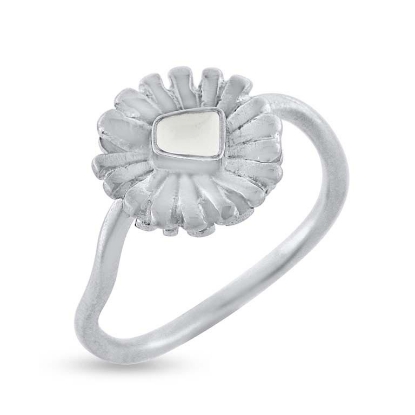 Billede af Tandring med blomst 925 s