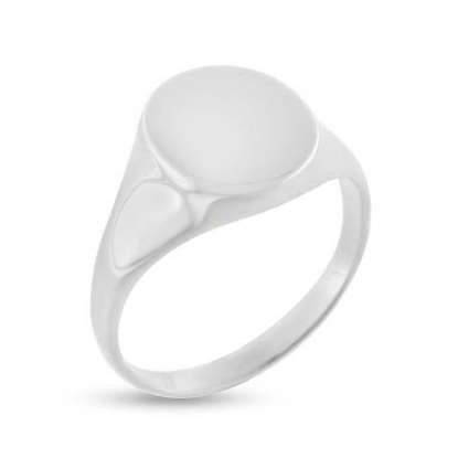 Billede af Ring, Signetring oval plade 13*11 mm 14 kt. hvg.