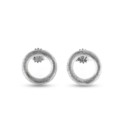 Billede af Ørestik Circles 11 mm. 925s (overflade sand)