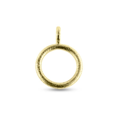 Billede af Vedhæng Circles 15 mm. 925s forgyldt (overflade sand)