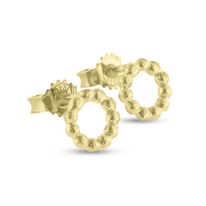 Billede af Ørestik Circles, kugletråd, 8 mm. 8 kt.  (overflade sand)