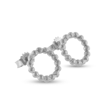 Billede af Ørestik Circles, kugletråd, 12 mm. 925s (overflade sand)