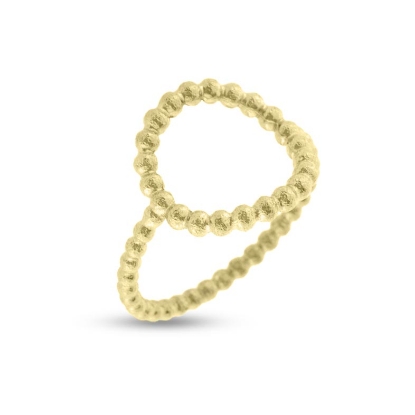 Billede af Ring Circles, kugletråd, 15 mm. i forgyldt sølv (overflade sand)