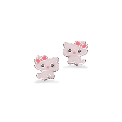 Billede af Girls ørepynt kat sølv