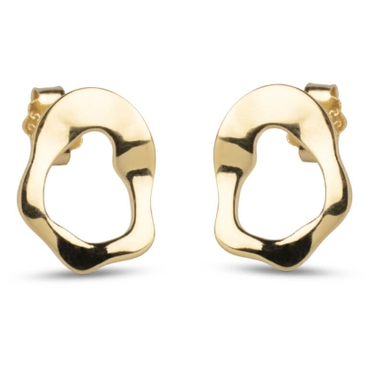 Billede af ENAMEL Copenhagen Daphne øreringe forgyldt sølv