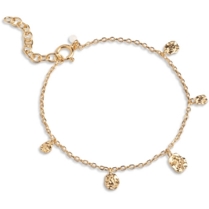 Billede af ENAMEL Copenhagen Refined Charms armbånd forgyldt sølv (15+3 cm)