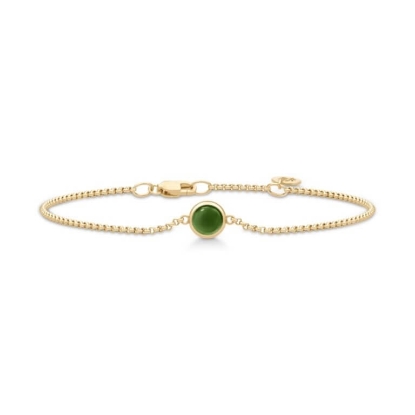 Billede af Julie Sandlau Primini Moss Green armbånd forgyldt sølv (16,5-18 cm)