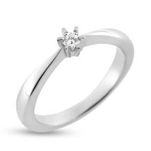 Billede af Ring brillant 0,15 w/vs 14 kt. hvg. 585