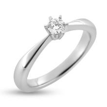Billede af Ring brillant 0,25 w/vs 14 kt. hvg. 585