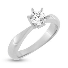 Billede af Ring brillant 0,65 w/vs 14 kt. hvg. 585