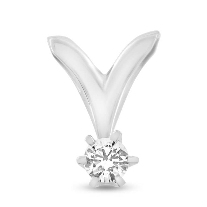 Billede af Vedhæng 14 kt. hvg. med brillanter fra 0,03 ct. - 0,90 ct. Priser fra