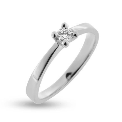 Billede af Ring 4 grab. brill. 0,15 w/piq. 14 kt. hvg.