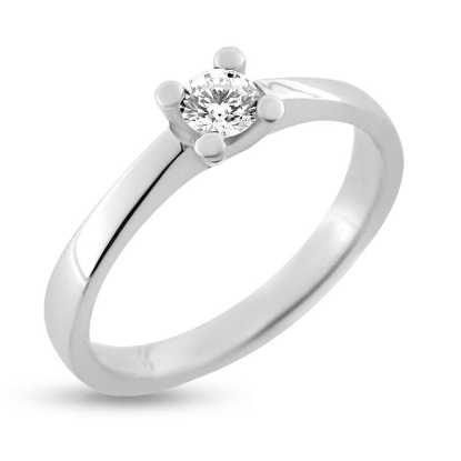 Billede af Ring 4 grab. brill. 0,25 w/piq. 14 kt. hvg. 