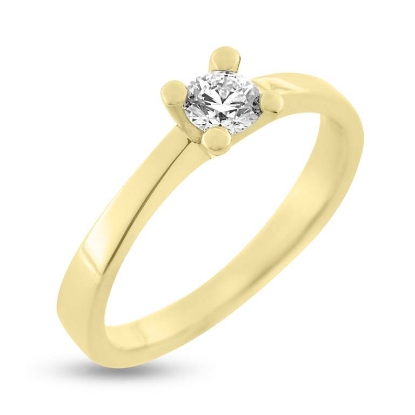 Billede af Ring 4 grab. brill. 0,50 w/piq. 14 kt. 