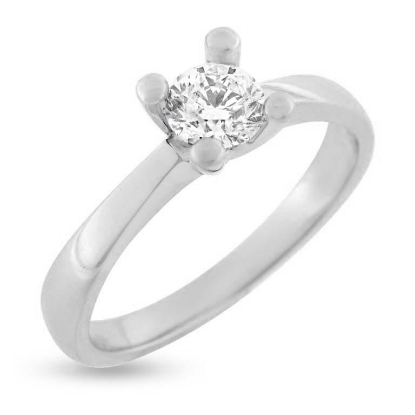 Billede af Ring 4 grab. brill. 0,75 w/piq. 14 kt. hvg.