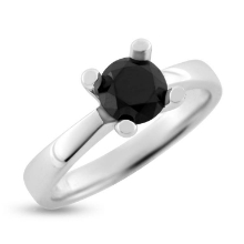 Billede af Dream Delux ring med sort brill. 0,75 ct. 14 kt. hvg. 