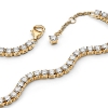 Billede af Pandora Funklende Tennisarmbånd forgyldt metalblanding m. cz (18 cm)