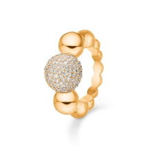 Billede af Mads Z "Biggest Diamond Ball" ring 14 kt. guld m. diamanter (str. 50)