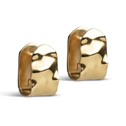 Billede af ENAMEL Copenhagen Ziva øreringe forgyldt sølv