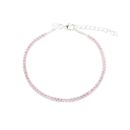 Billede af Aqua Dulce Rose Dagny Tennis armbånd sølv m. cz (17 + 3 cm)