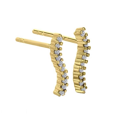 Billede af Aqua Dulce Isabella øreringe forgyldt sølv m. cz