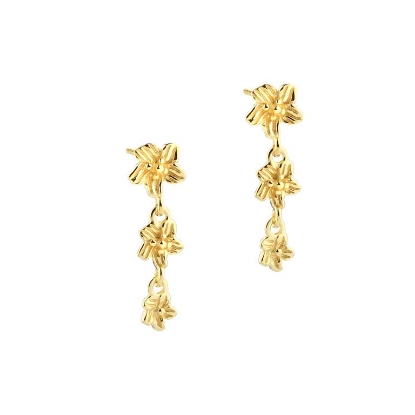 Billede af Aqua Dulce Jasmin Love øreringe forgyldt sølv