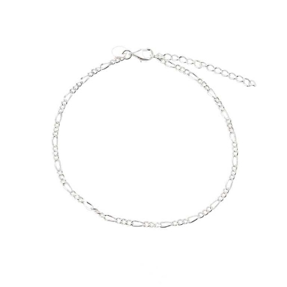 Billede af Aqua Dulce Figaro ankelkæde sølv (22 + 4 cm)