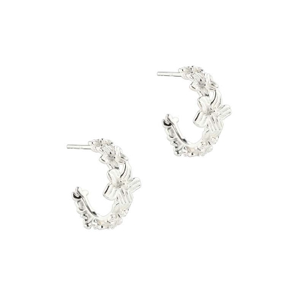 Billede af Aqua Dulce Jasmin Hoop Medium øreringe sølv