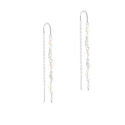 Billede af Aqua Dulce Milena Pearl øreringe sølv m. perler