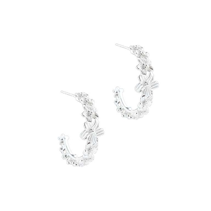 Billede af Aqua Dulce Jasmin Hoop Large øreringe sølv