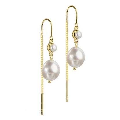 Billede af Aqua Dulce Rita øreringe forgyldt sølv m. fvp