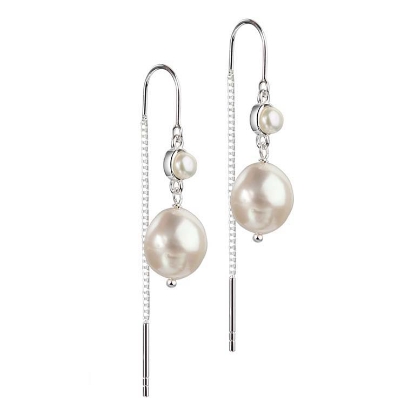 Billede af Aqua Dulce Rita øreringe sølv m. fvp