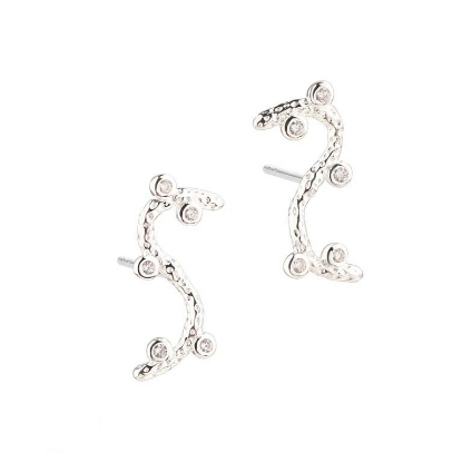 Billede af Aqua Dulce Barbara øreringe sølv m. cz