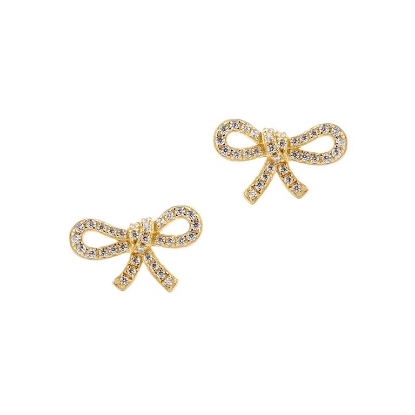 Billede af Aqua Dulce Bow Tie øreringe forgyldt sølv
