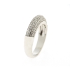 Billede af By Pind ring sølv rhodineret båndring med zirkoniasten (str 52-58)