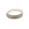 Billede af By Pind ring sølv rhodineret båndring med zirkoniasten (str 52-58)