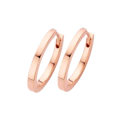 Billede af Spirit Icons Passion ørecreol lille sølv rosa forgyldt