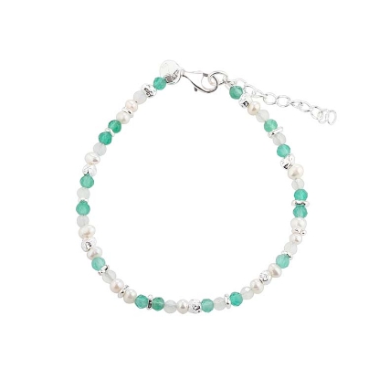 Billede af Aqua Dulce Green Garden armbånd sølv m. cz (17 + 3 cm)