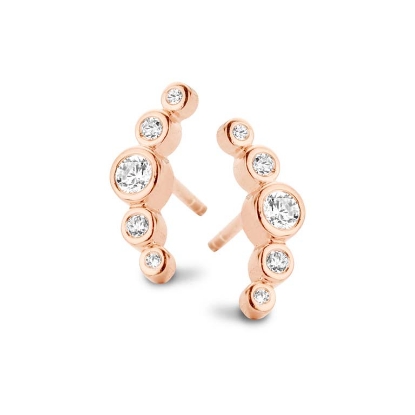 Billede af Spirit Icons ørestik Temptation rosaforgyldt sølv cz