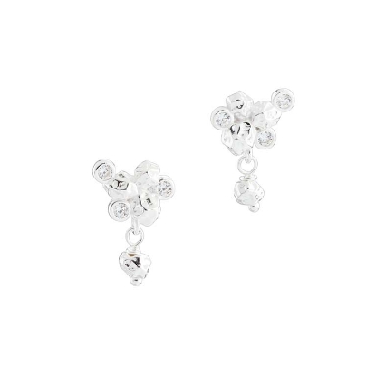 Billede af Aqua Dulce Darling Rock øreringe sølv m. cz