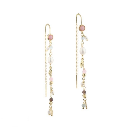 Billede af Aqua Dulce Miah øreringe forgyldt sølv m. fvp