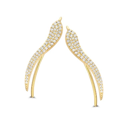 Billede af Spirit Icons ørestik Rebel sølvforgyldt med syn zir.