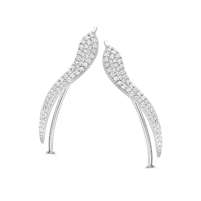 Billede af Spirit Icons ørestik Rebel sølv med syn zir.