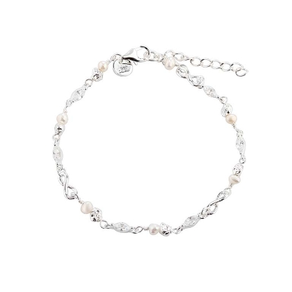 Billede af Aqua Dulce White Garden armbånd sølv m. cz+  fvp (17 + 3 cm)