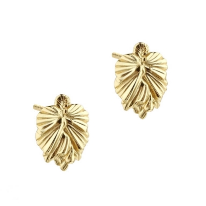 Billede af Aqua Dulce Koi Big Leaf øreringe forgyldt sølv